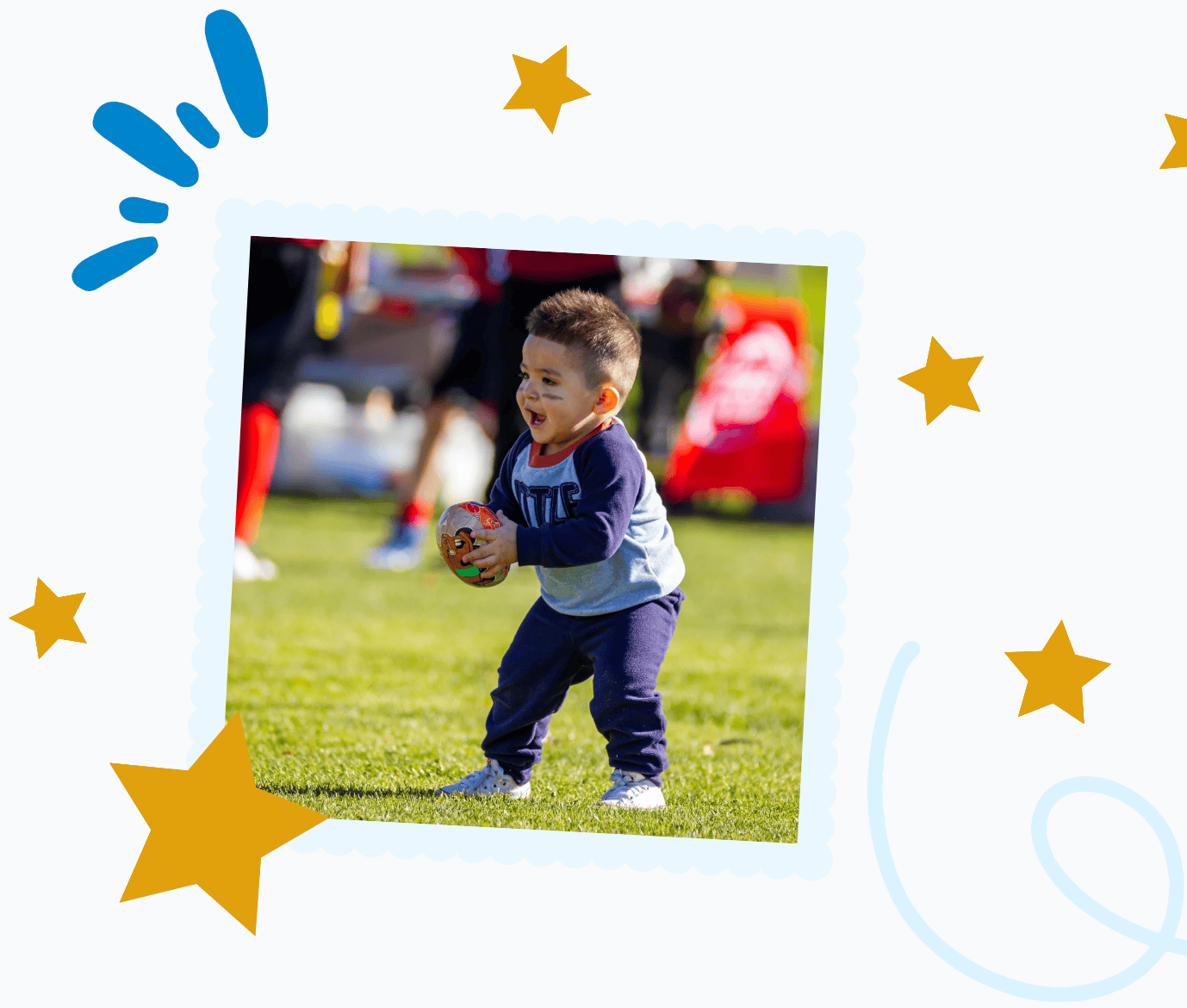 boy playing football