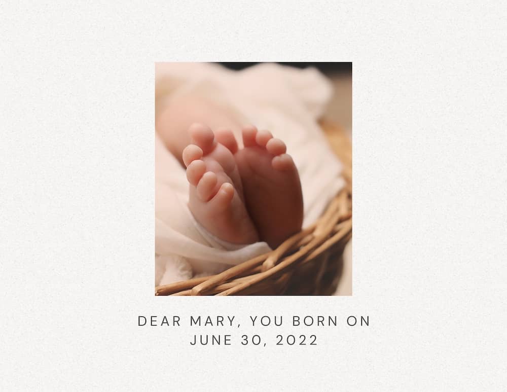 Mary baby photo